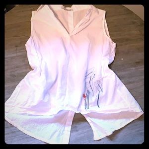 Christian Dior sleeveless embroidered blouse